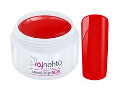 produkt Ráj nehtů Barevný UV gel NEON - Red - Červený 5ml