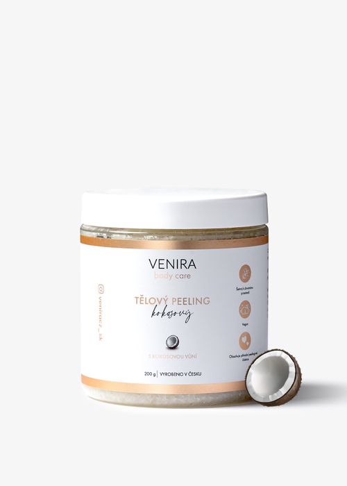 VENIRA tělový peeling, kokosový, 200 g