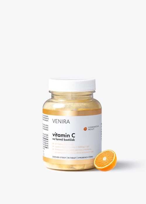 Venira vitamin C ve formě kostiček - pomeranč