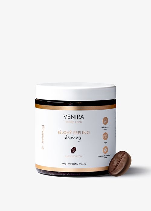 VENIRA tělový peeling, kávový, 200 g