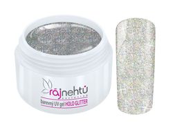 produkt Ráj nehtů Barevný UV gel HOLO GLITTER 5 ml - Silver