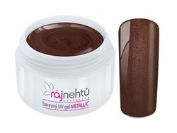 Ráj nehtů Barevný UV gel METALLIC - Chocolate 5ml
