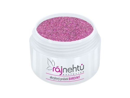 Ráj nehtů - Akrylový prášek GLITTER - Pink 5g