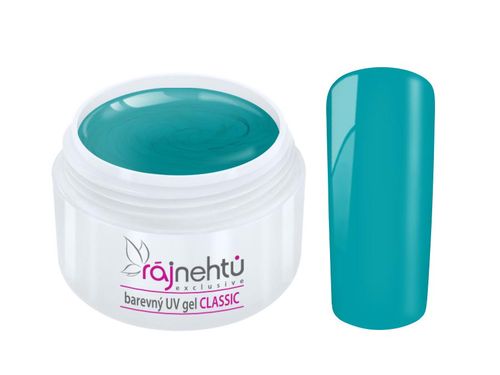 Ráj nehtů Barevný UV gel CLASSIC - Deep Turquoise 5ml