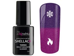 produkt Ráj nehtů UV gel lak Shellac Me Thermo 12ml - Violet-Magenta Glimmer