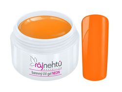 Ráj nehtů Barevný UV gel NEON - Orange - Oranžový 5ml