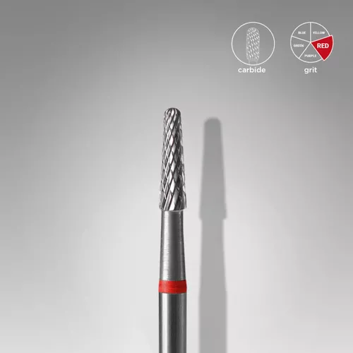 Staleks Karbidová fréza "Kužel" červený 23/8 mm