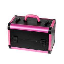 Ráj nehtů Kosmetický kufřík SENSE - leather, černo-růžový