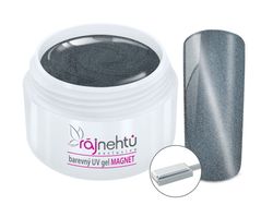 Ráj nehtů Barevný UV gel CAT EYE MAGNET - Silver 5 ml