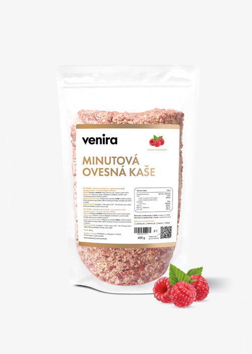VENIRA minutová instantní ovesná kaše, sweet raspberry, 400 g