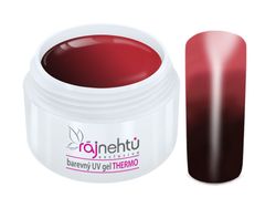 Ráj nehtů - Barevný UV gel THERMO - brown/red - 5 ml