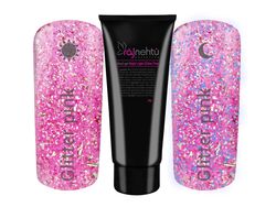 Ráj nehtů Akryl-gel v tubě - Night Light Glitter Pink 30g