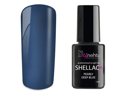 Ráj nehtů UV gel lak Shellac Me 12ml - Pearly Deep Blue