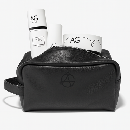 Kožená kosmetická taška