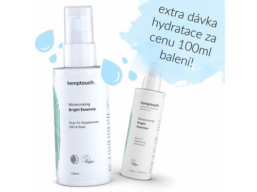 Hemptouch hydratační rozjasňující esence Varianta: 150 ml