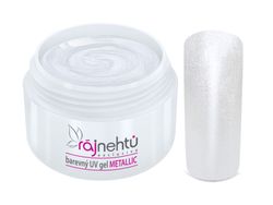 produkt Ráj nehtů Barevný UV gel METALLIC - White 5 ml