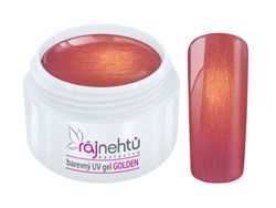 Ráj nehtů Barevný UV gel GOLDEN - Red - 5ml