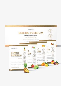 VENIRA ESTETIC PREMIUM kolagen pro vlasy, nehty a pleť, mix 4 příchutí, 40 sáčků